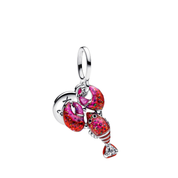 925 Sterling Silver Dangle Charm | Enamel & CZ Pendant Charms | Fits Most European Charm Bracelets