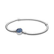 Sterling Silver Charm Bracelet | Compatible with European Style Charms | Classic Snake Chain