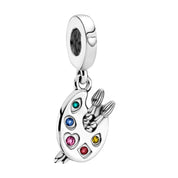 Charms 925 Sterling Silver Charm Collection – Heart, Flower, Dreamcatcher, Space & Dangle Charms for Bracelets