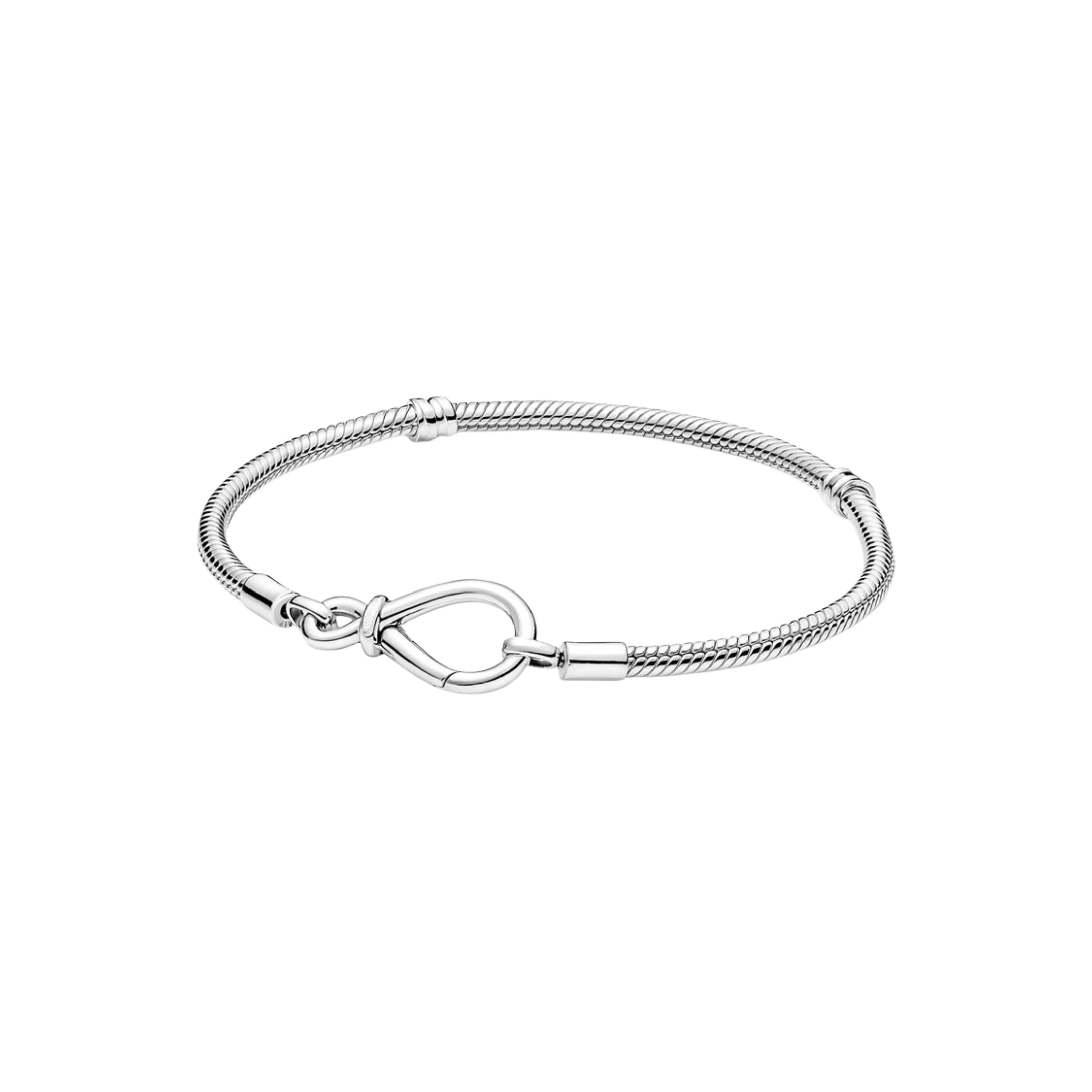 925 Sterling Silver Heart Charm Bracelet for Women – Elegant Snake Chain Bangle
