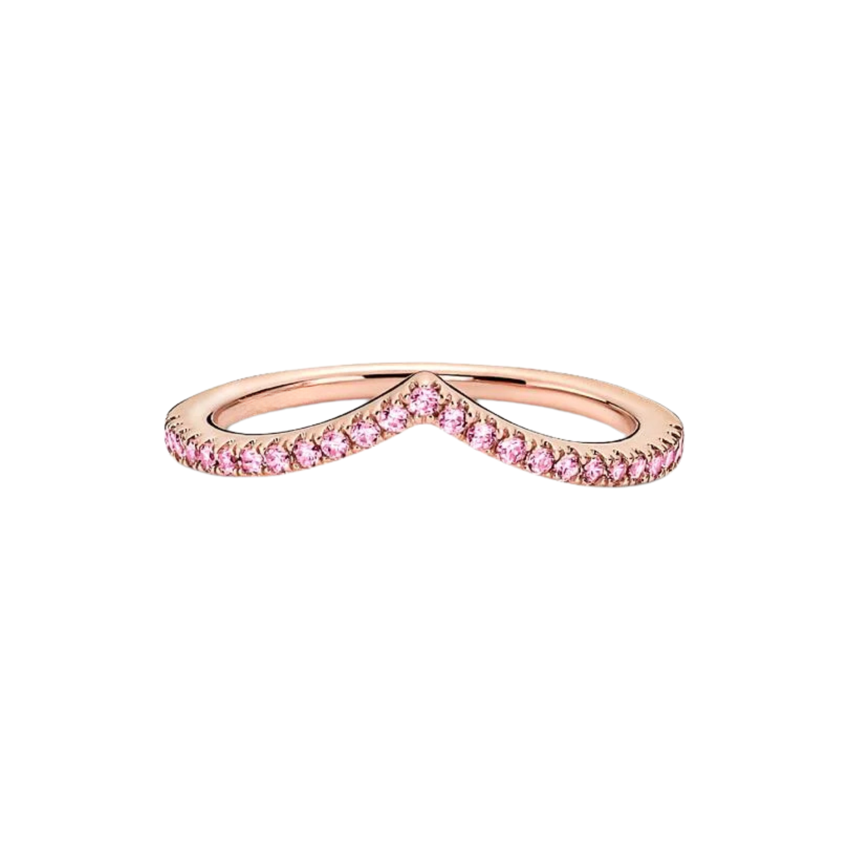 Women's Gold & Rose Gold Stackable Rings – Sparkling CZ Eternity Bands, V Shaped Wishbone Rings, Dainty Wedding Bands, Elegant Fashion Jewelry Gifts for Her