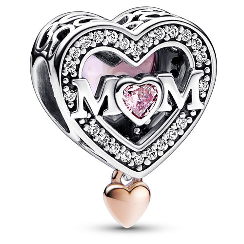 Charms 925 Sterling Silver Mom & Love for Bracelet