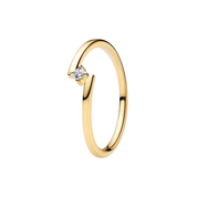 Women's Gold Tone Rings with Sparkling Cubic Zirconia – Elegant Stackable Rings, Heart, Flower, Butterfly, Pink & Blue Stone Designs, Dainty Fashion Jewelry Gifts for Her