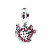 Charms 925 Sterling Silver Charm Collection – Heart, Flower, Dreamcatcher, Space & Dangle Charms for Bracelets