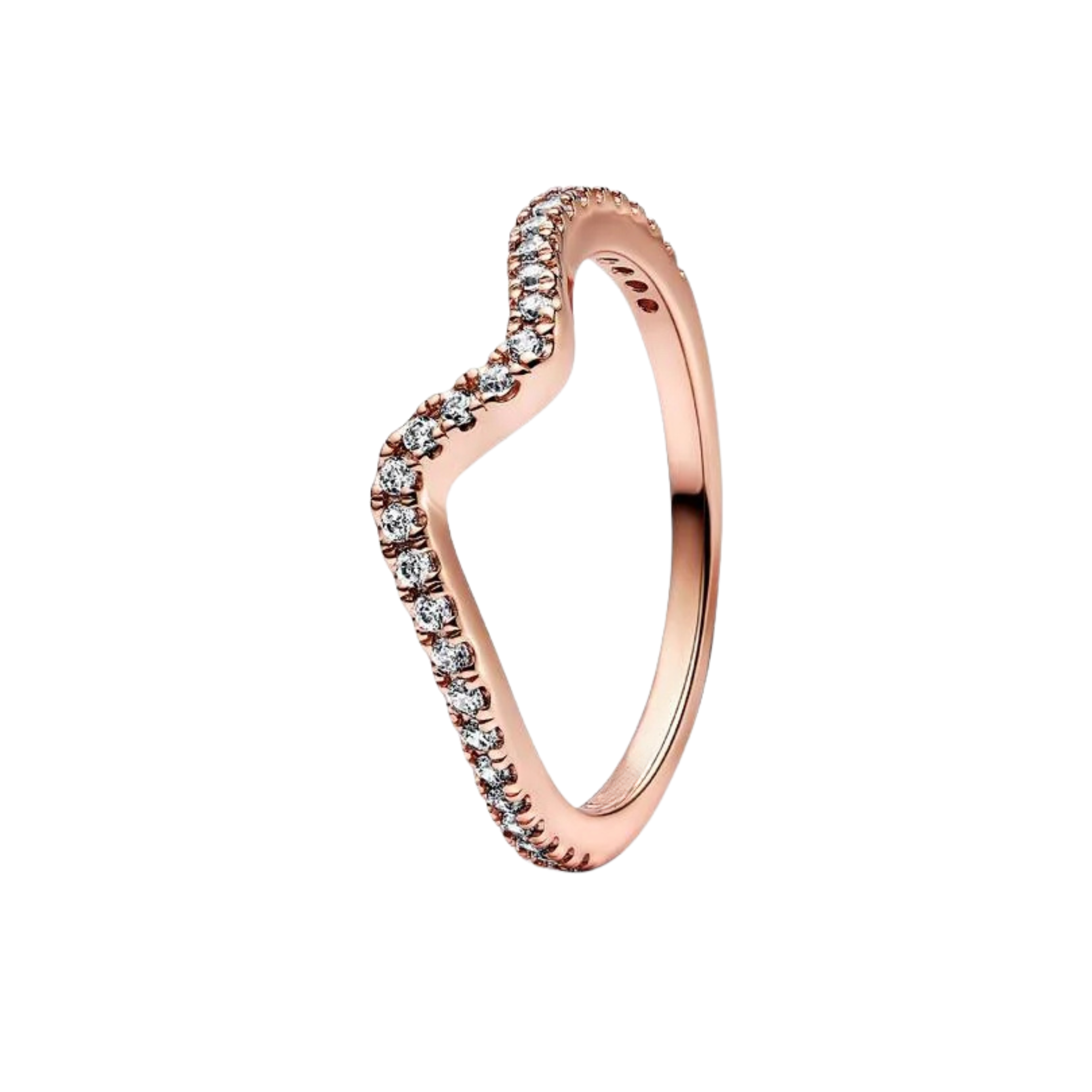Women's Gold & Rose Gold Stackable Rings – Sparkling CZ Eternity Bands, V Shaped Wishbone Rings, Dainty Wedding Bands, Elegant Fashion Jewelry Gifts for Her