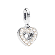 Abalorios de amor familiar para pulsera | Colgante de corazón para tía | Joyería de regalo significativo