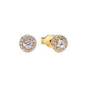 Women's Gold & Silver Tone Earrings – Sparkling Crystal Studs, Small Hoop Earrings, Infinity Heart & Pink Stone Designs, Dainty Fashion Jewelry Gifts for Her