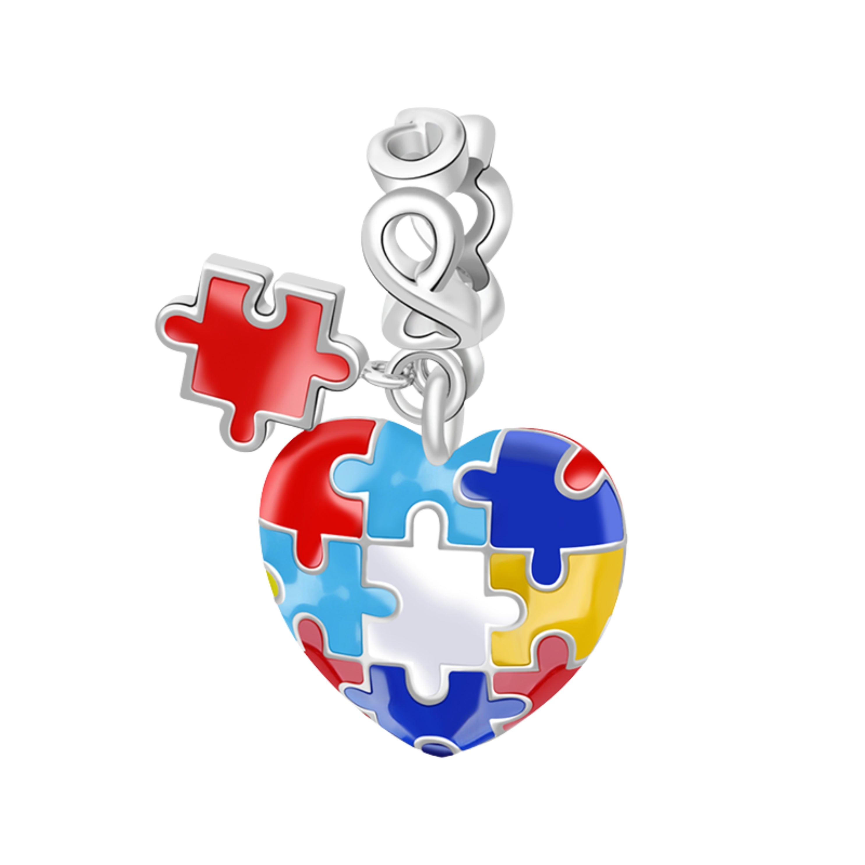 Charm de plata de ley 925 para pulsera: bonitos charms colgantes de corazón, mariposa, arcoíris y manzana, regalo para mujer.