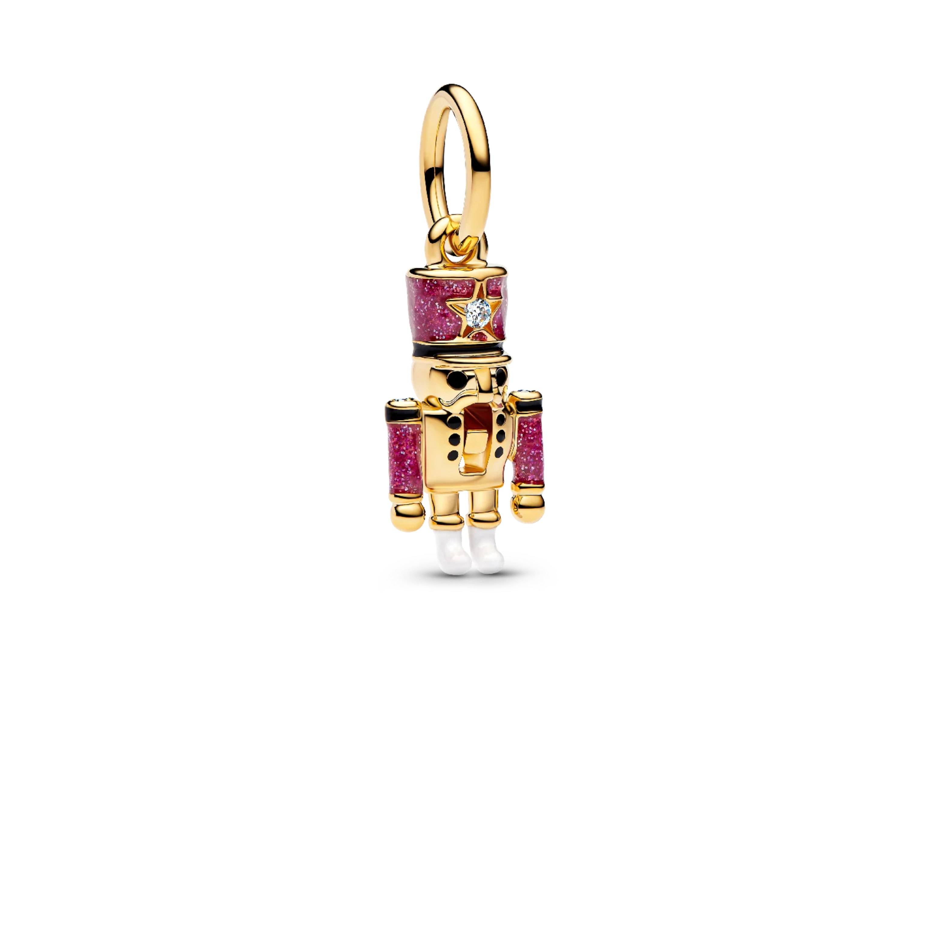 925 Sterling Silver Dangle Charm | Enamel & CZ Pendant Charms | Fits Most European Charm Bracelets