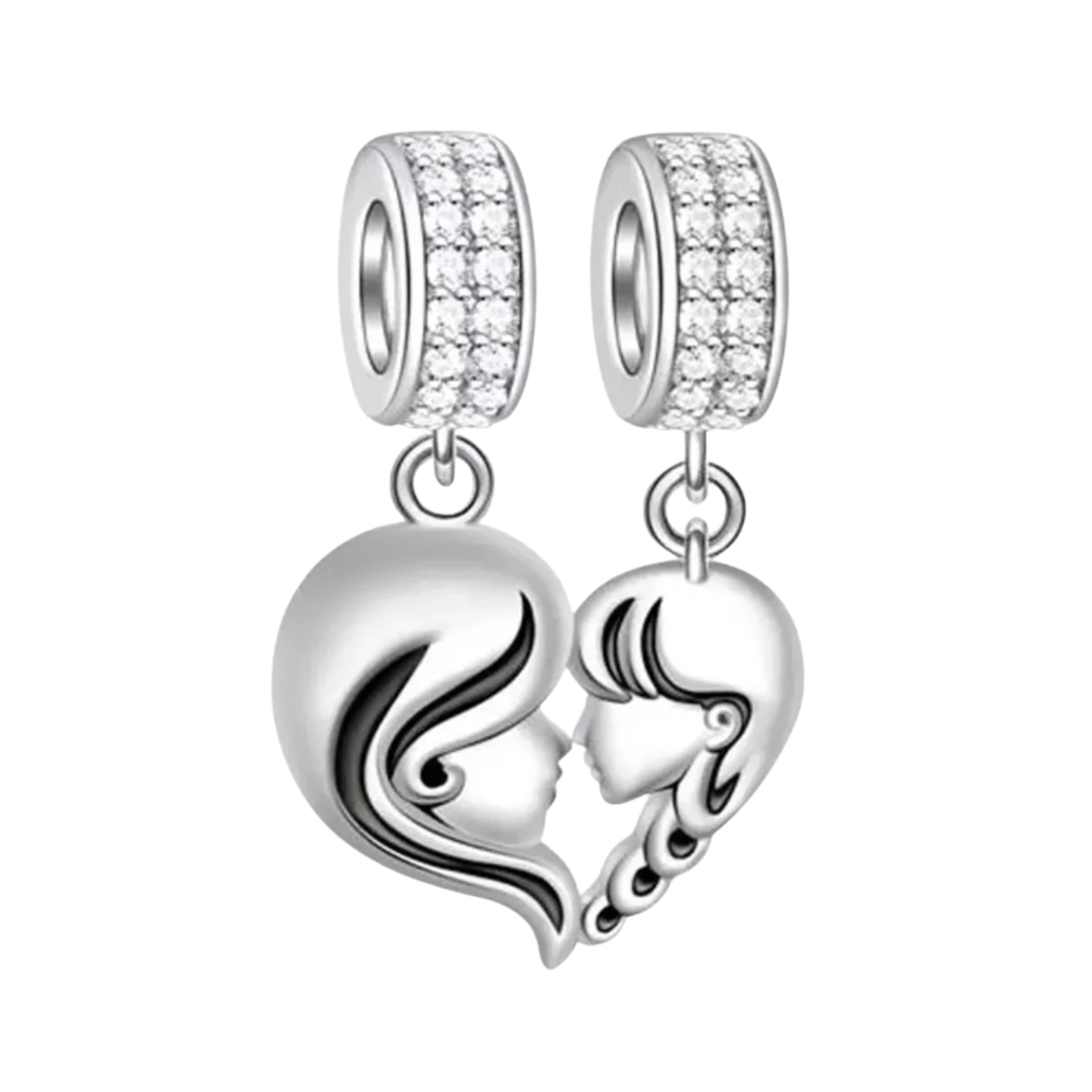 Dijes para pulsera de plata de ley 925: corazón, amor, mamá, bonitos dijes colgantes