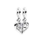 Abalorios de amor familiar para pulsera | Colgante de corazón para tía | Joyería de regalo significativo