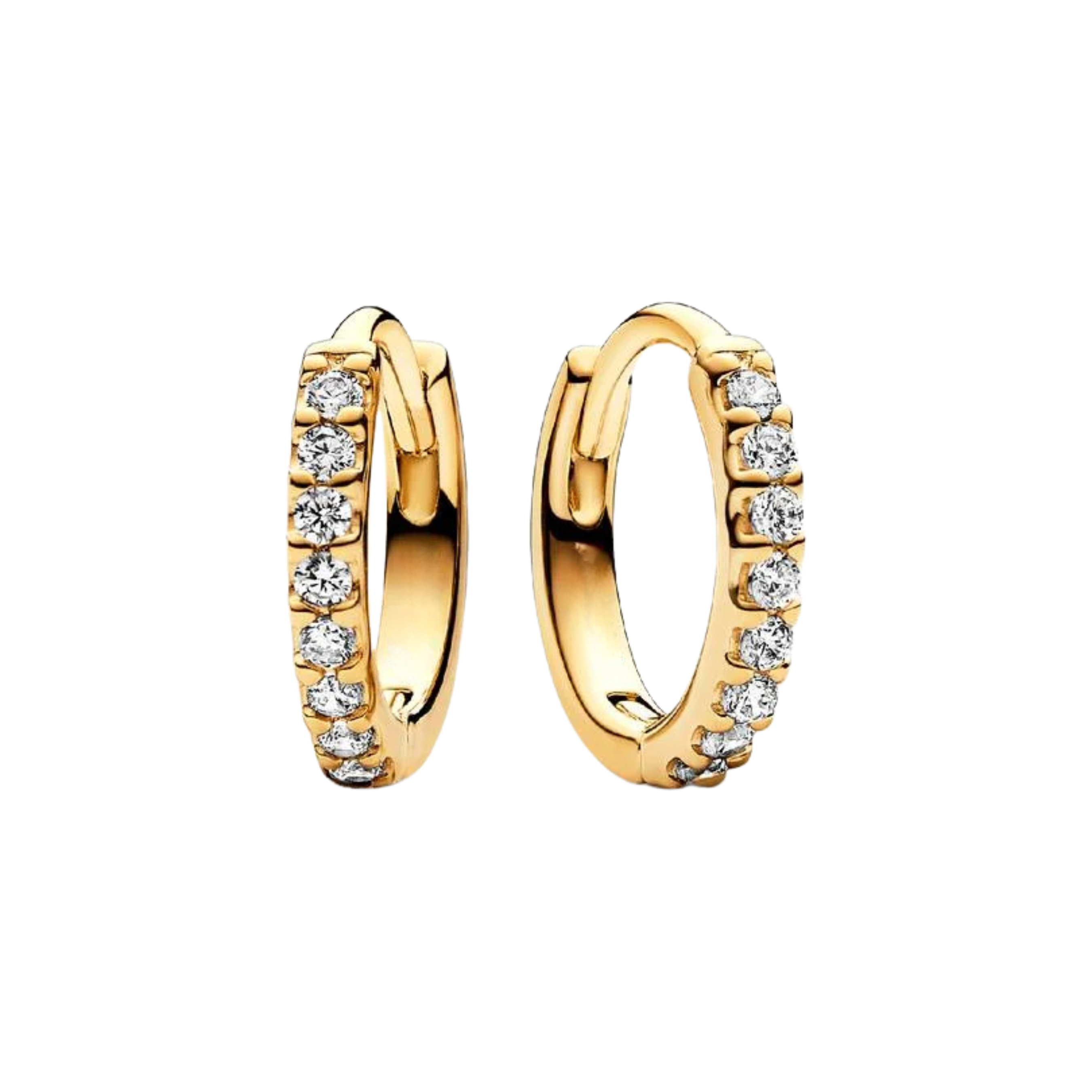 Women's Gold & Silver Tone Earrings – Sparkling Crystal Studs, Small Hoop Earrings, Infinity Heart & Pink Stone Designs, Dainty Fashion Jewelry Gifts for Her