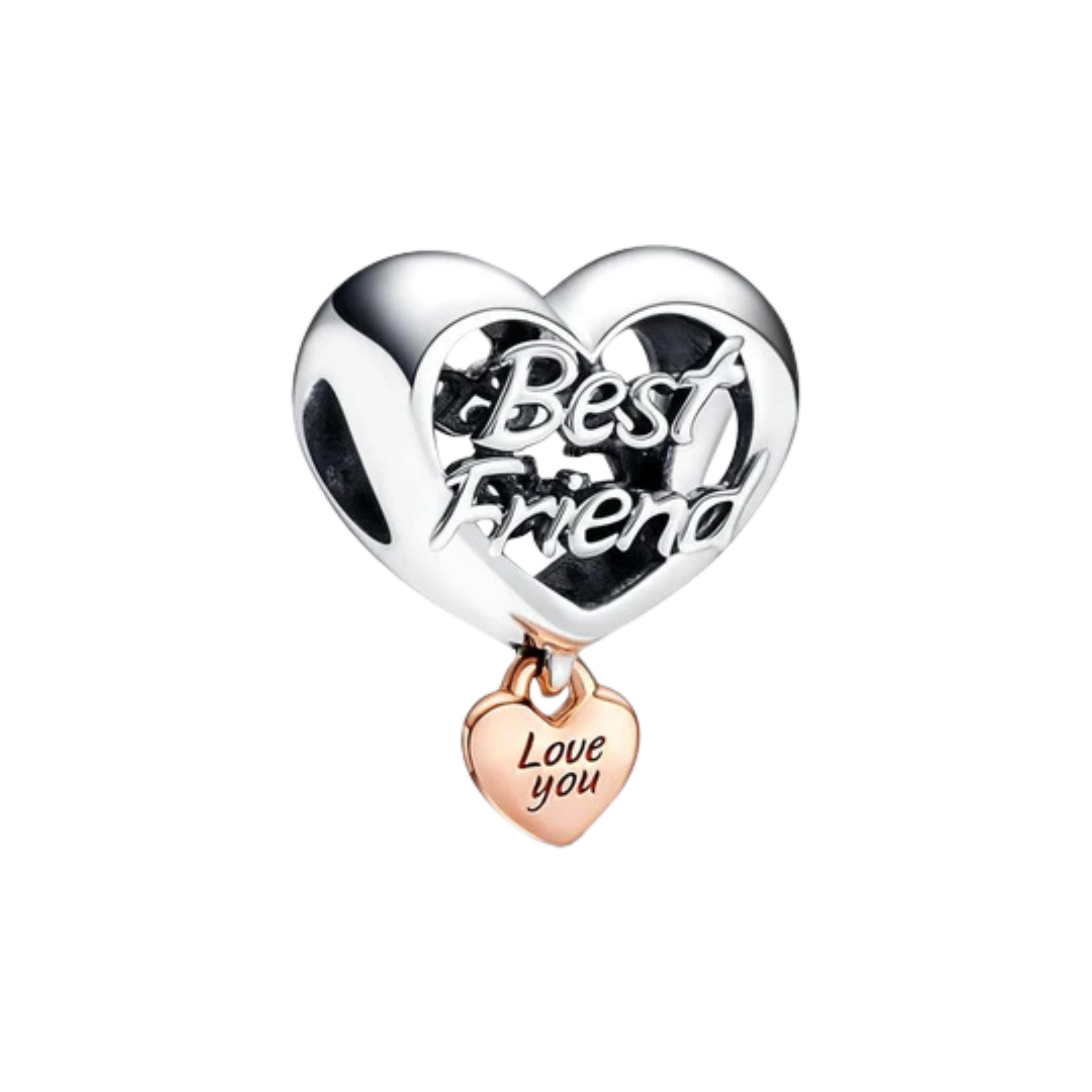 Abalorios con diseño de amor y familia para pulseras | Dijes de mamá, mejor amiga, corazón y oro rosa | Regalo para mujeres