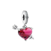 Dijes para pulsera de plata de ley 925: corazón, amor, mamá, bonitos dijes colgantes