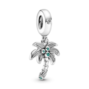 Cuentas de Encanto Estético para Pulsera | Dijes de Flor, Sol y Luna, Palmera y Cristal | Joyería Linda para Mujer