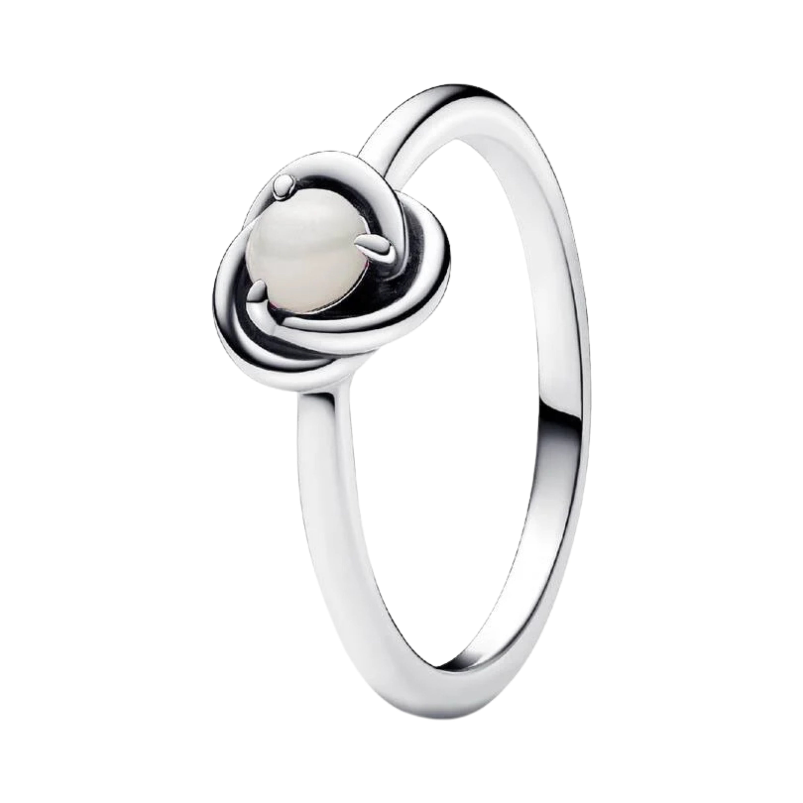 Anillo de eternidad con piedra de nacimiento en plata de ley 925