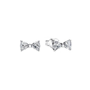 Pendientes de plata de ley 925 con forma de corazón, mariposa y cinta