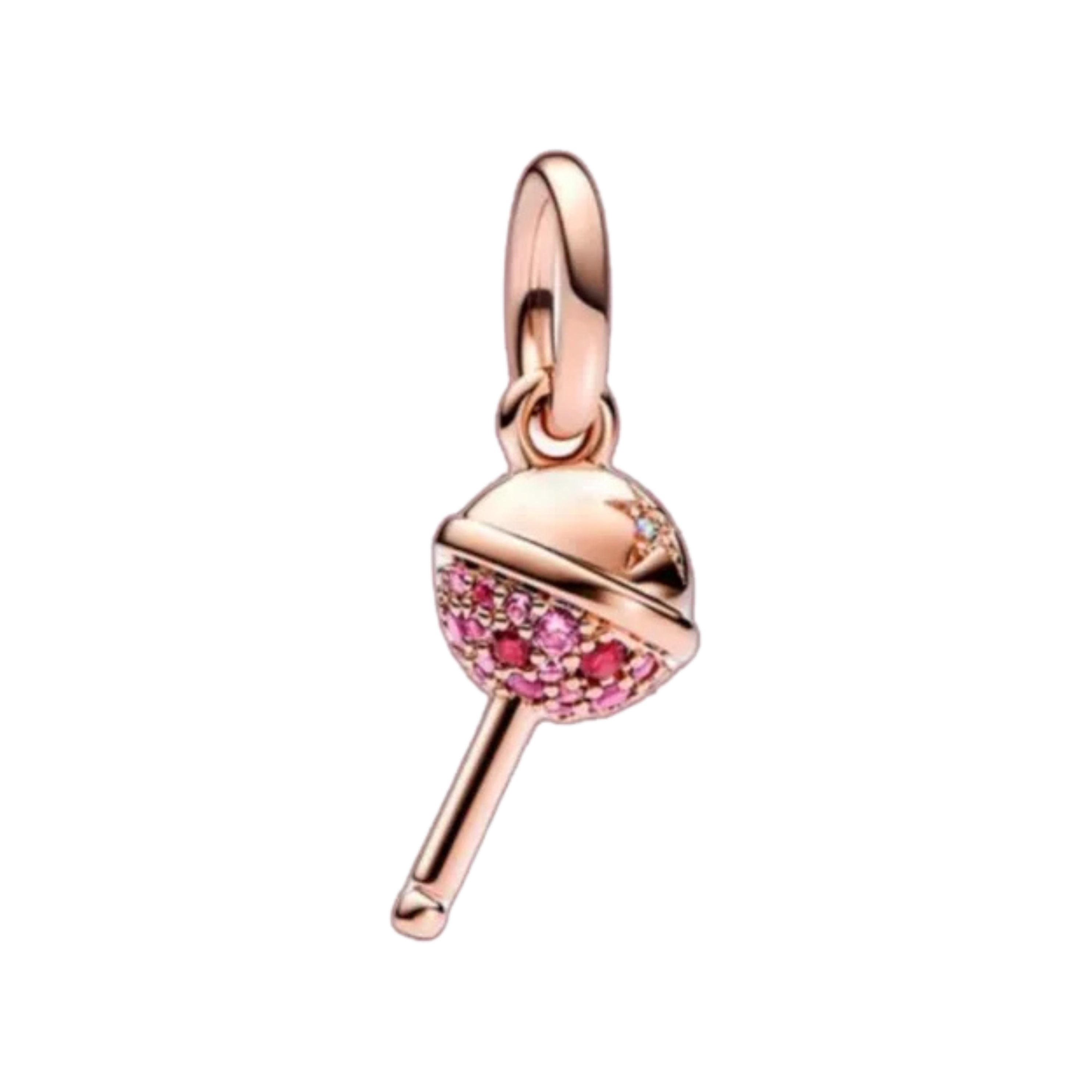 Precioso dije de plata de ley 925 para pulsera: corazón, corona y ojo malvado. Regalo.