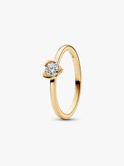 Anillo solitario de plata 925 con circonita cúbica