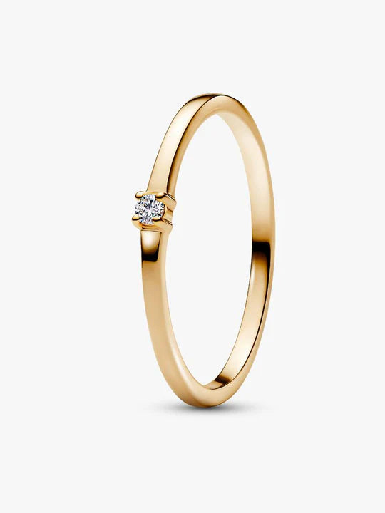 Anillo solitario de plata 925 con circonita cúbica