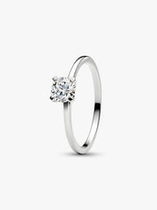 Anillo solitario de plata 925 con circonita cúbica