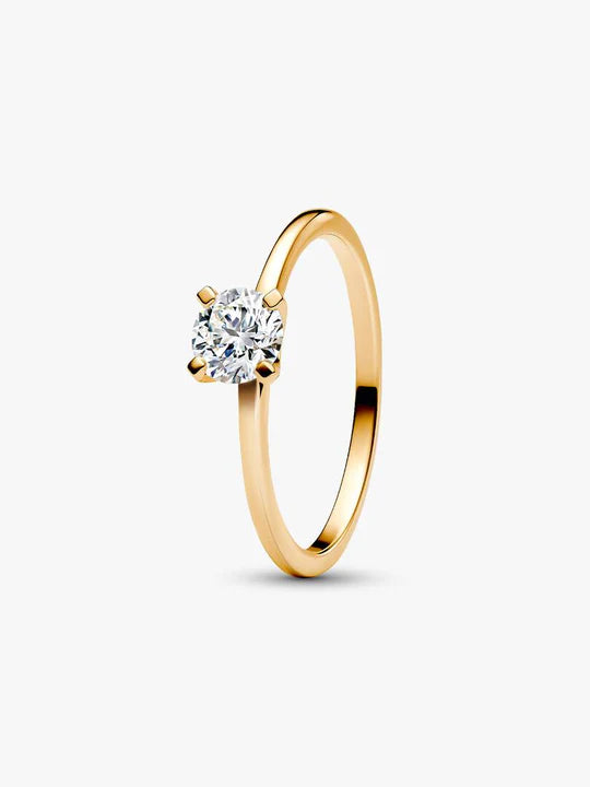Anillo solitario de plata 925 con circonita cúbica