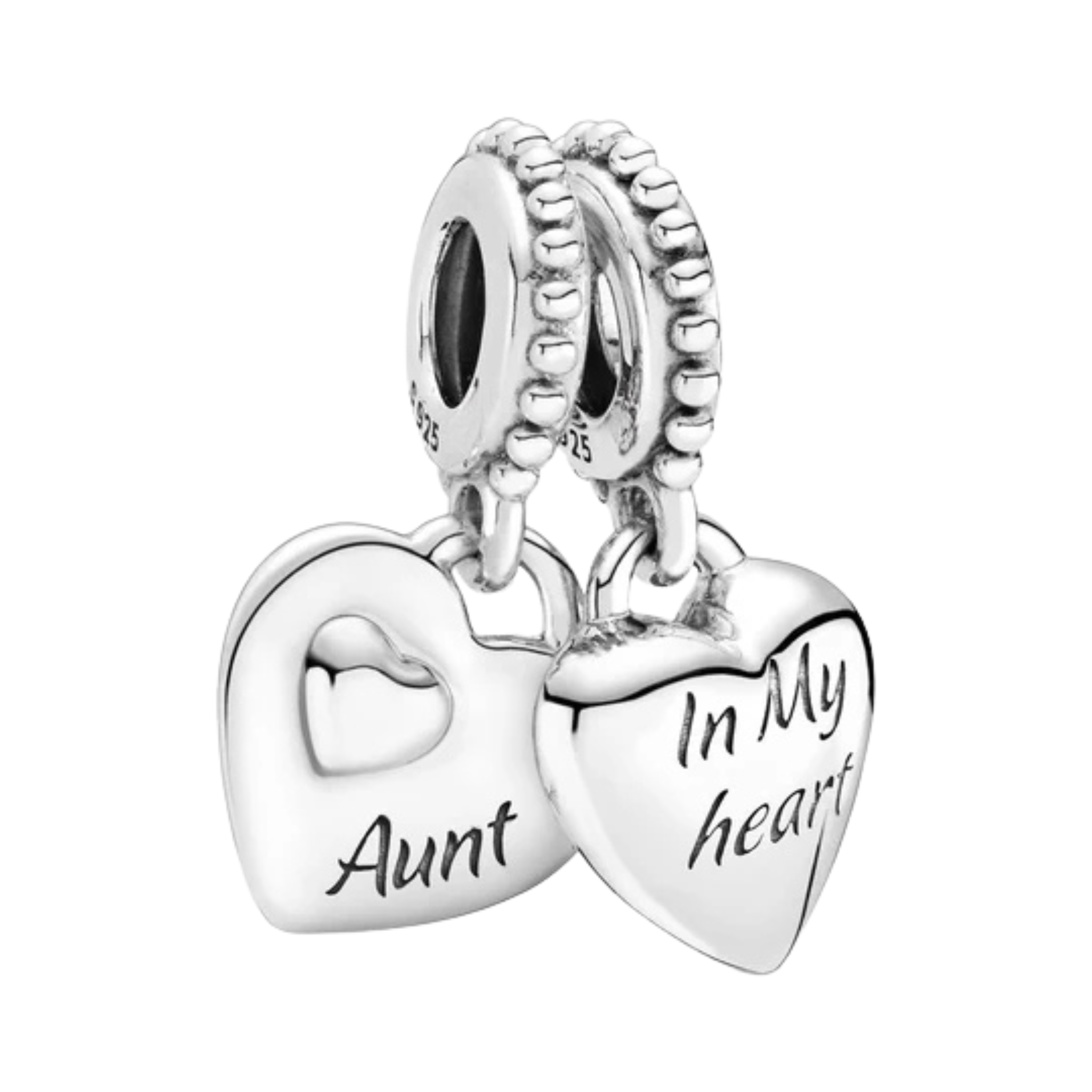 Abalorios de amor familiar para pulsera | Colgante de corazón para tía | Joyería de regalo significativo