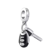 Charm de plata de ley 925 para pulsera: bonitos charms colgantes de corazón, mariposa, arcoíris y manzana, regalo para mujer.