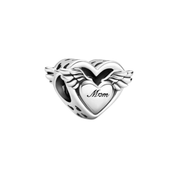 Abalorios de dijes de amor familiar para pulsera | Dijes de corazón para mamá, abuela y esperanza | Joyería de regalo significativo