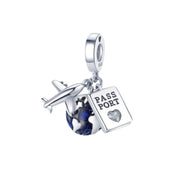 Charm de plata de ley 925 para pulsera: bonitos charms colgantes de corazón, mariposa, arcoíris y manzana, regalo para mujer.