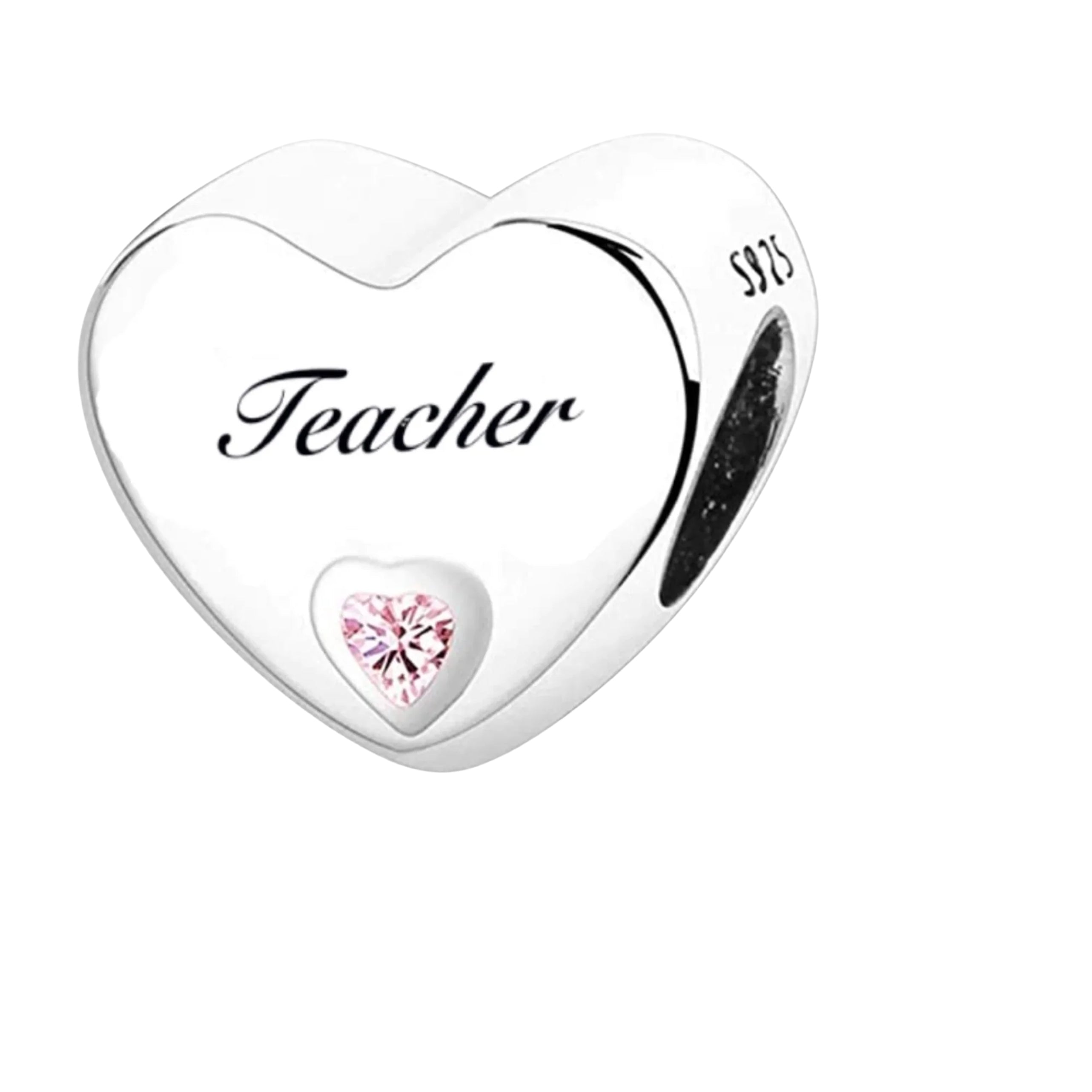 Dijes de pulsera de plata de ley 925 – Corazón, Amor, Mamá, Lindos dijes colgantes}