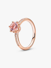 Anillo solitario de plata 925 con circonita cúbica