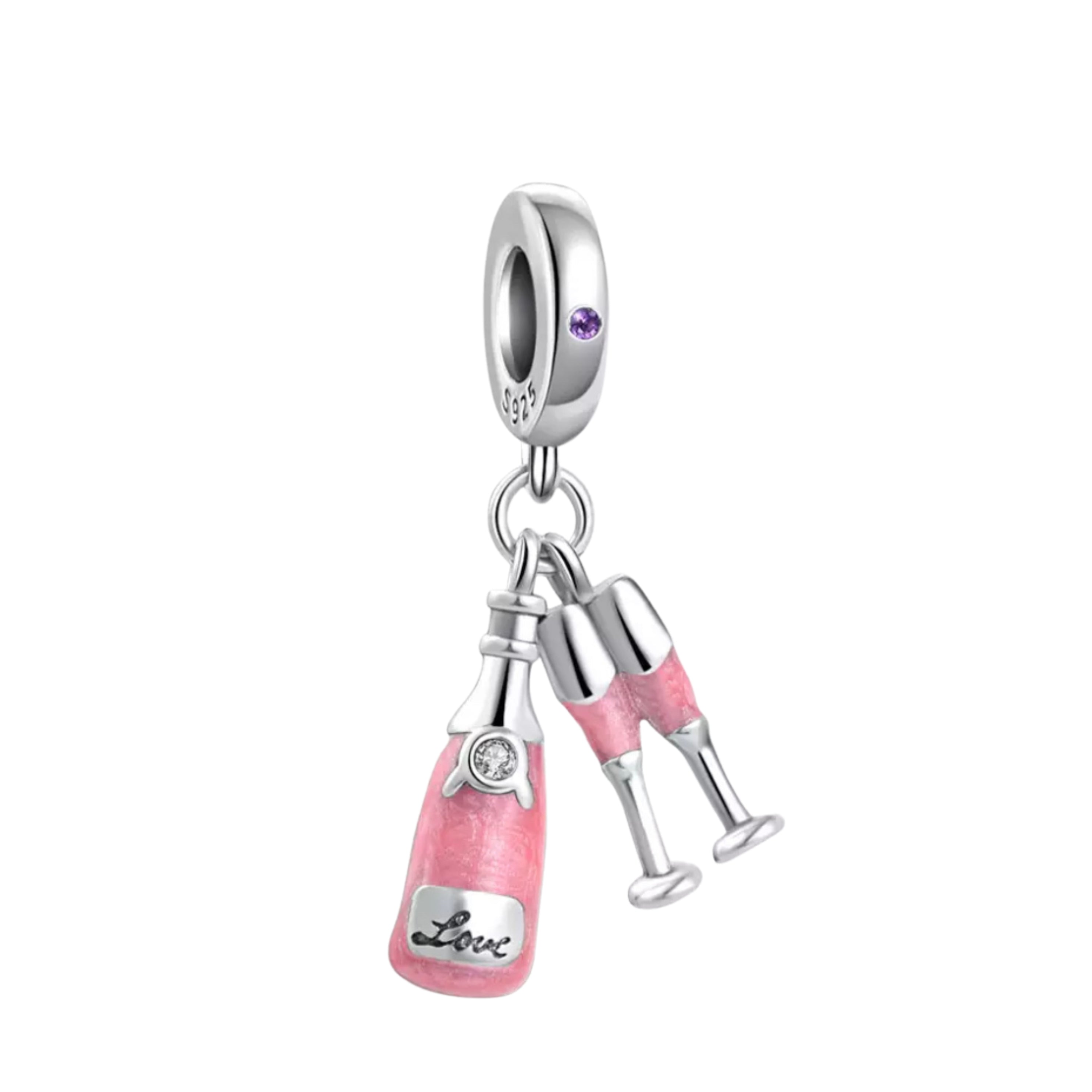 Dijes de pulsera de plata de ley 925 – Corazón, Amor, Mamá, Lindos dijes colgantes}