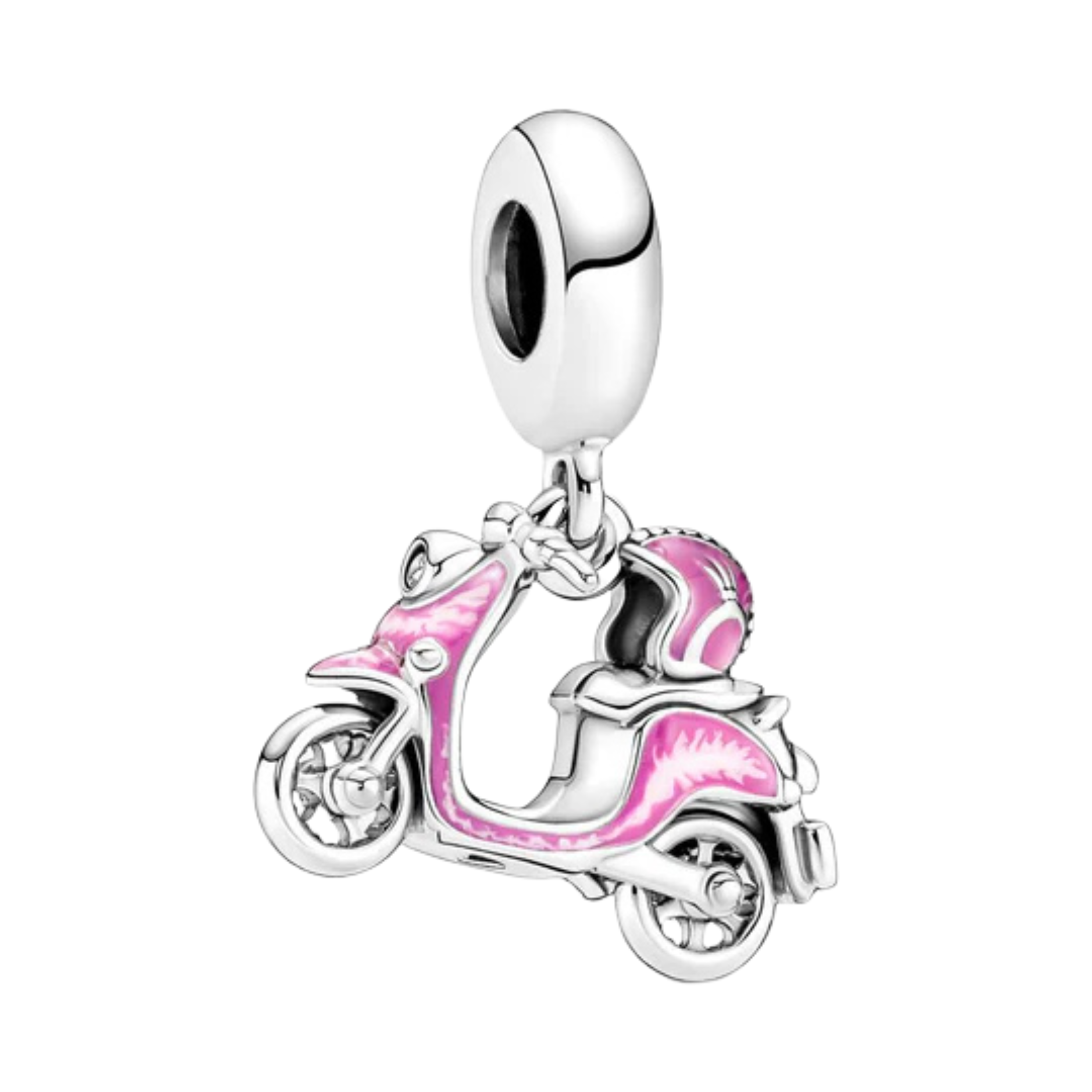 Cuentas Rosas Encantadoras para Pulsera | Dijes de Corazón, Cámara, Patinete y Lindos | Joyería de Regalo para Mujeres