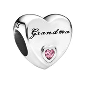 Dijes para pulsera de plata de ley 925: corazón, amor, mamá, bonitos dijes colgantes