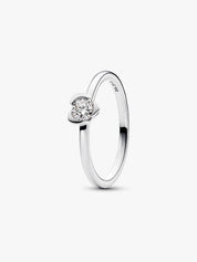 Anillo solitario de plata 925 con circonita cúbica