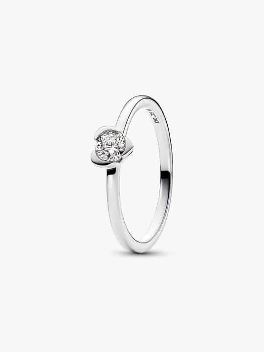 Anillo solitario de plata 925 con circonita cúbica