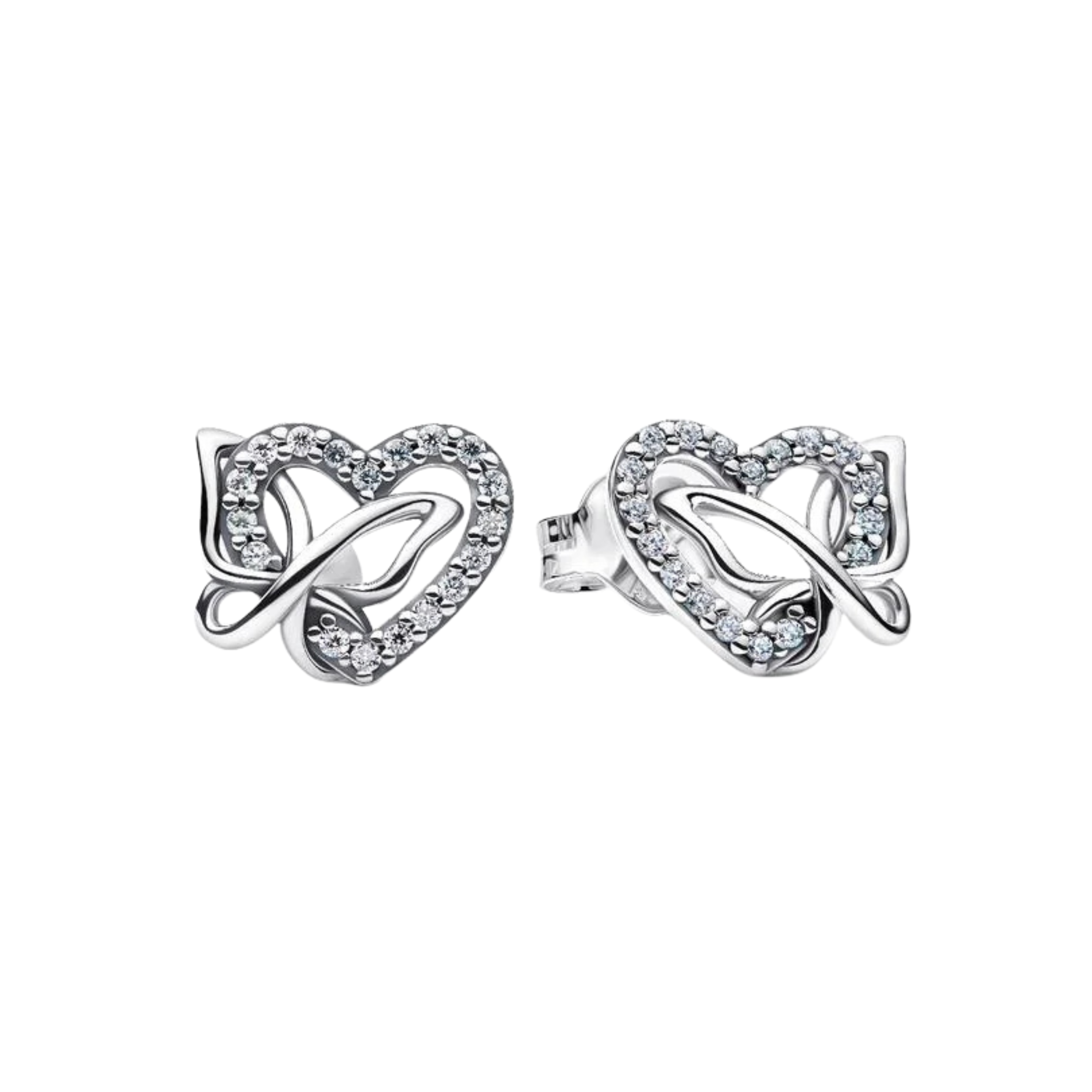 Women's Gold & Silver Tone Earrings – Sparkling Crystal Studs, Small Hoop Earrings, Infinity Heart & Pink Stone Designs, Dainty Fashion Jewelry Gifts for Her