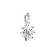 Charm colgante de plata de ley 925 para pulsera: corazón, mariposa, flor y dijes de viaje, regalo para mujer.