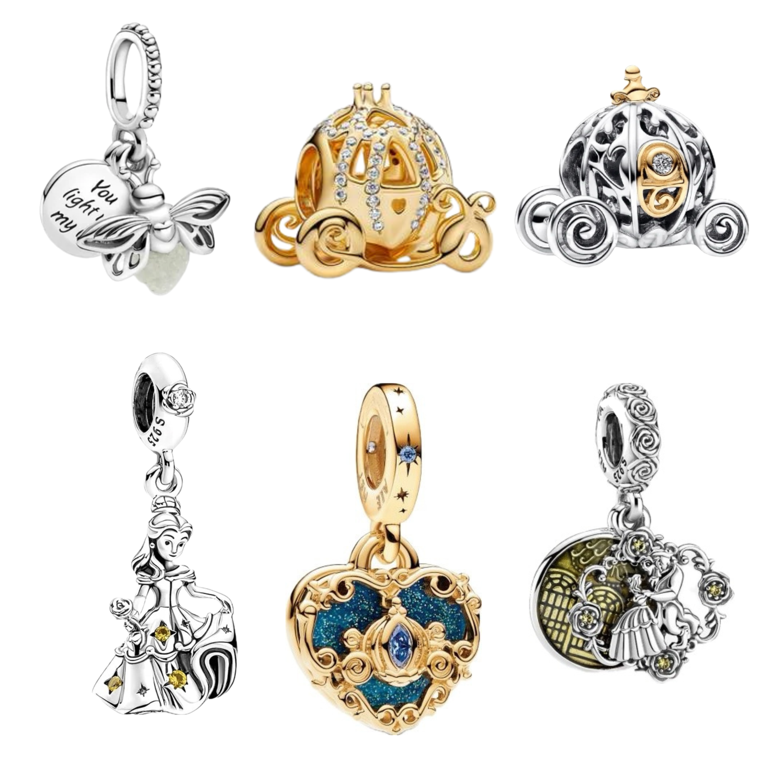 Abalorios de plata s925 de princesa