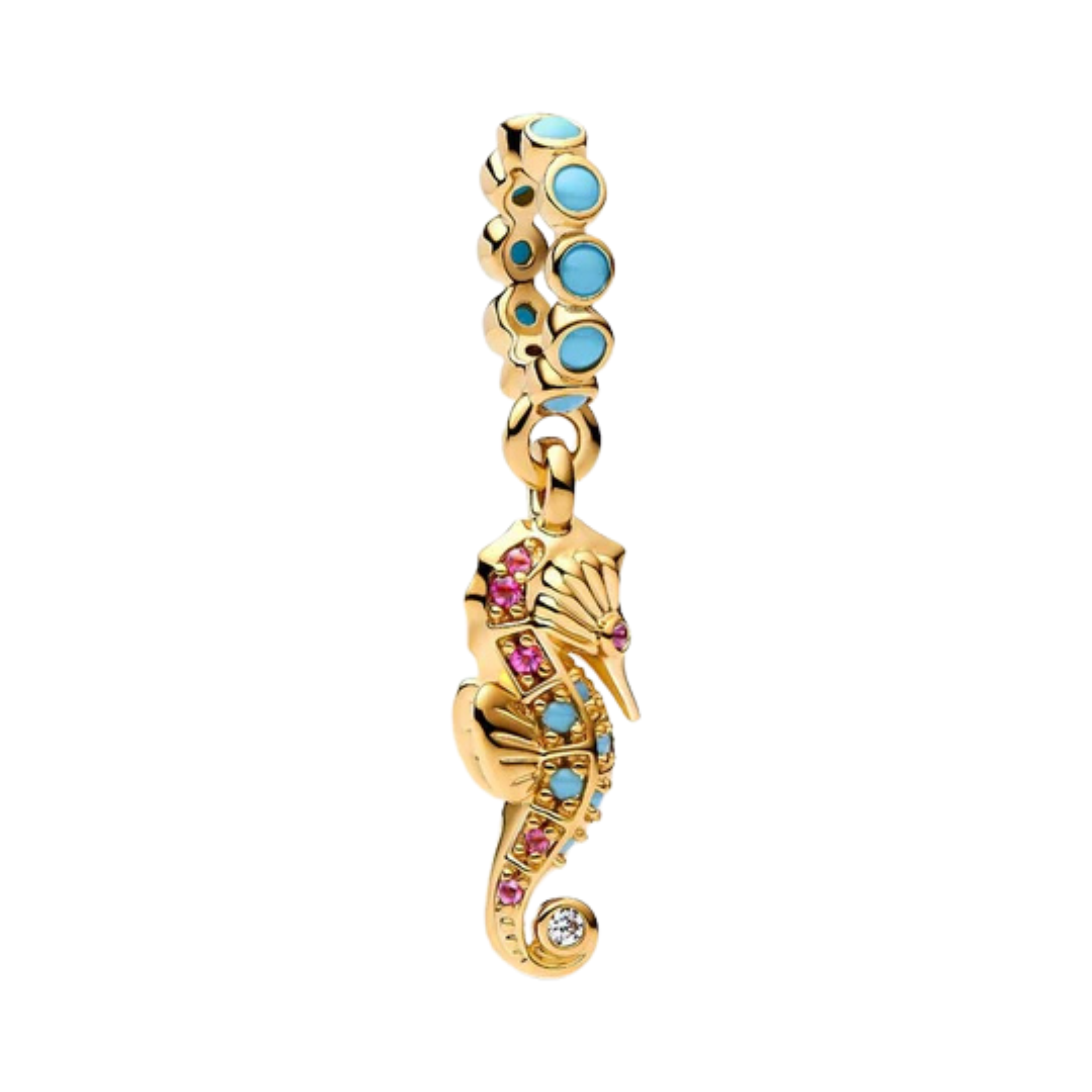 Cuentas de Oro con Dijes para Pulsera | Dijes de Lujo con Corazón, Trébol, Árbol y Cristal | Joyería Elegante para Mujeres