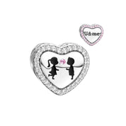 Dijes para pulsera de plata de ley 925: corazón, amor, mamá, bonitos dijes colgantes