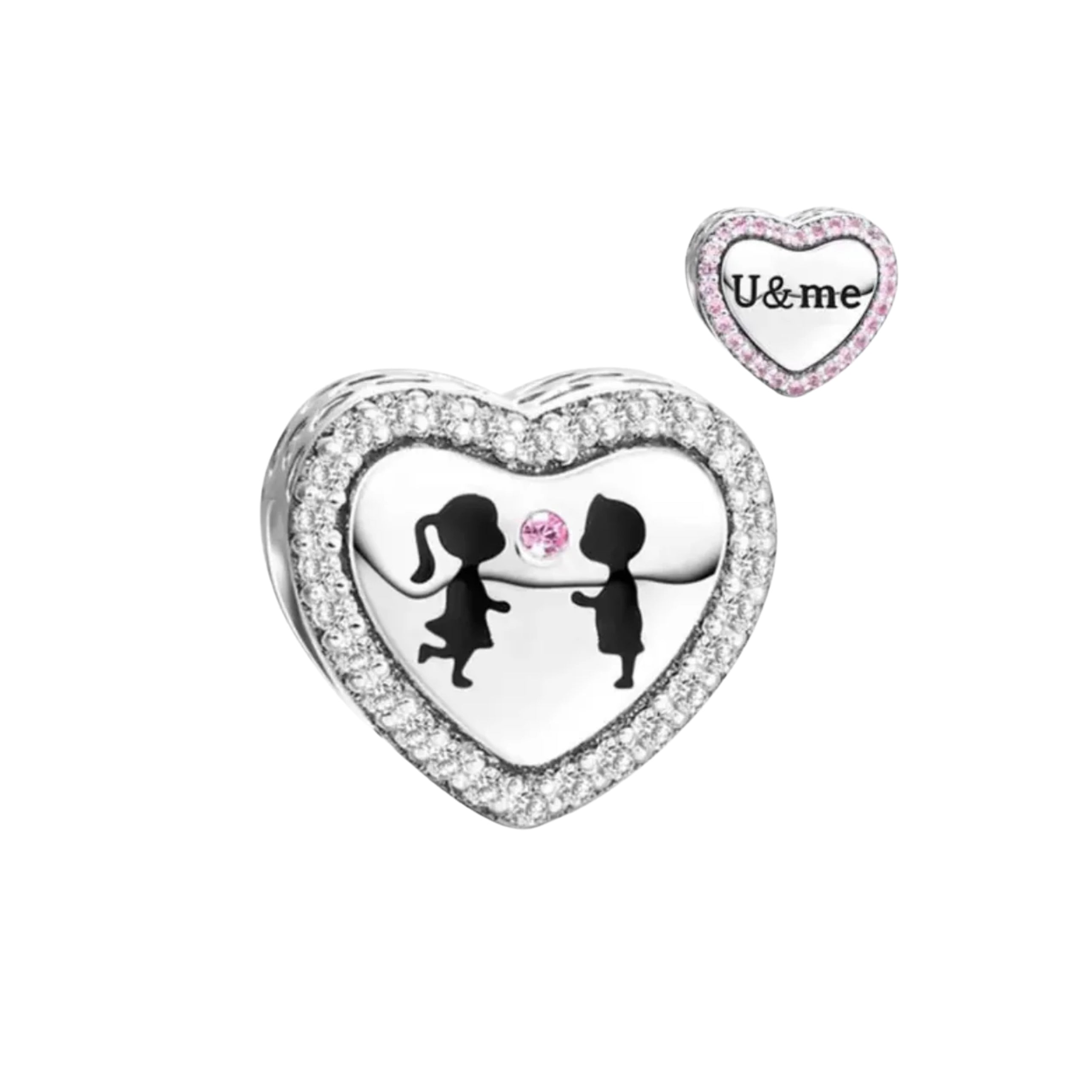 Dijes para pulsera de plata de ley 925: corazón, amor, mamá, bonitos dijes colgantes