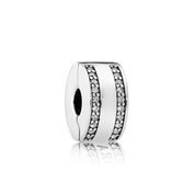 Set de Abalorios y Colgantes para Pulsera | Abalorios de Cristal con Clip y Cuenta de Flor Rosa | Elegante Set de Joyería