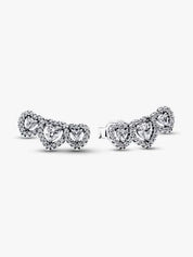 Luxury Heart Crystal Jewelry Set – Necklace, Bracelet & Earrings | Silver Plated Heart Design