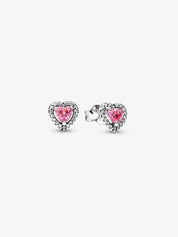925 Sterling Silver Heart Jewelry Set – Necklace, Ring, Bracelet & Stud Earrings with Crystal Stones