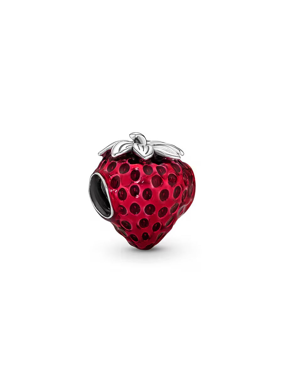 Set de dijes de plata de ley 925 mezclados – Lindos dijes de animales y frutas como fresas