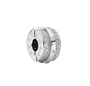 Abalorios con clip de plata de ley 925 – Cuentas espaciadoras elegantes y brillantes con diseños florales y minimalistas