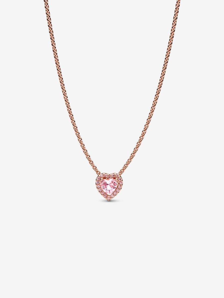 925 Sterling Silver Heart Jewelry Set – Necklace, Ring, Bracelet & Stud Earrings with Crystal Stones
