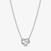 Infinity Heart Jewelry Set – Necklace, Stud Earrings & Charm Bracelet | 925 Sterling Silver Style Gift Set